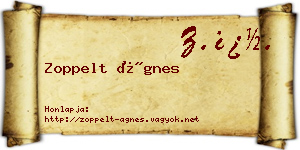 Zoppelt Ágnes névjegykártya